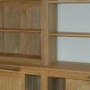 Bibliothèque en chêne ciré