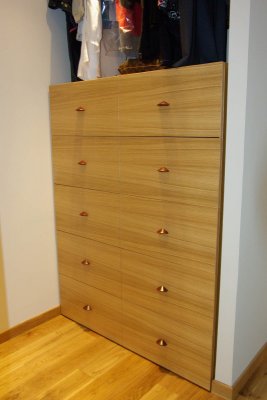 Tiroirs en placage chêne