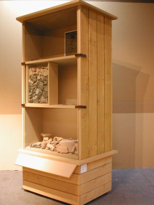 Présentoir vitrine en bois