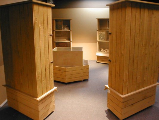 Présentoir vitrine en bois