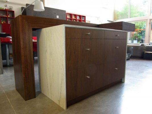 Bloc tiroirs de l'îlot