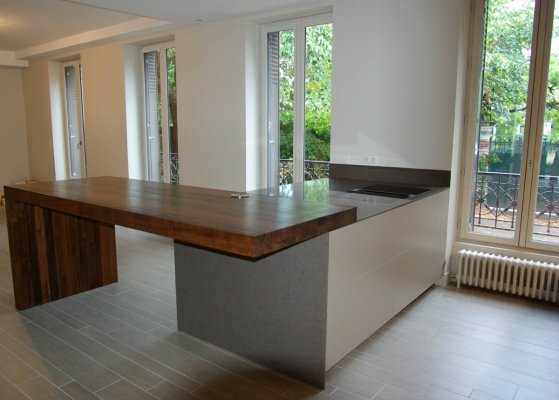 Plateau en noyer massif