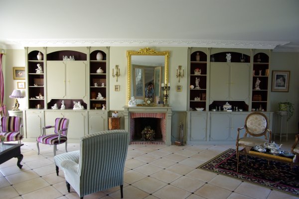 Bibliothèque en médium peint